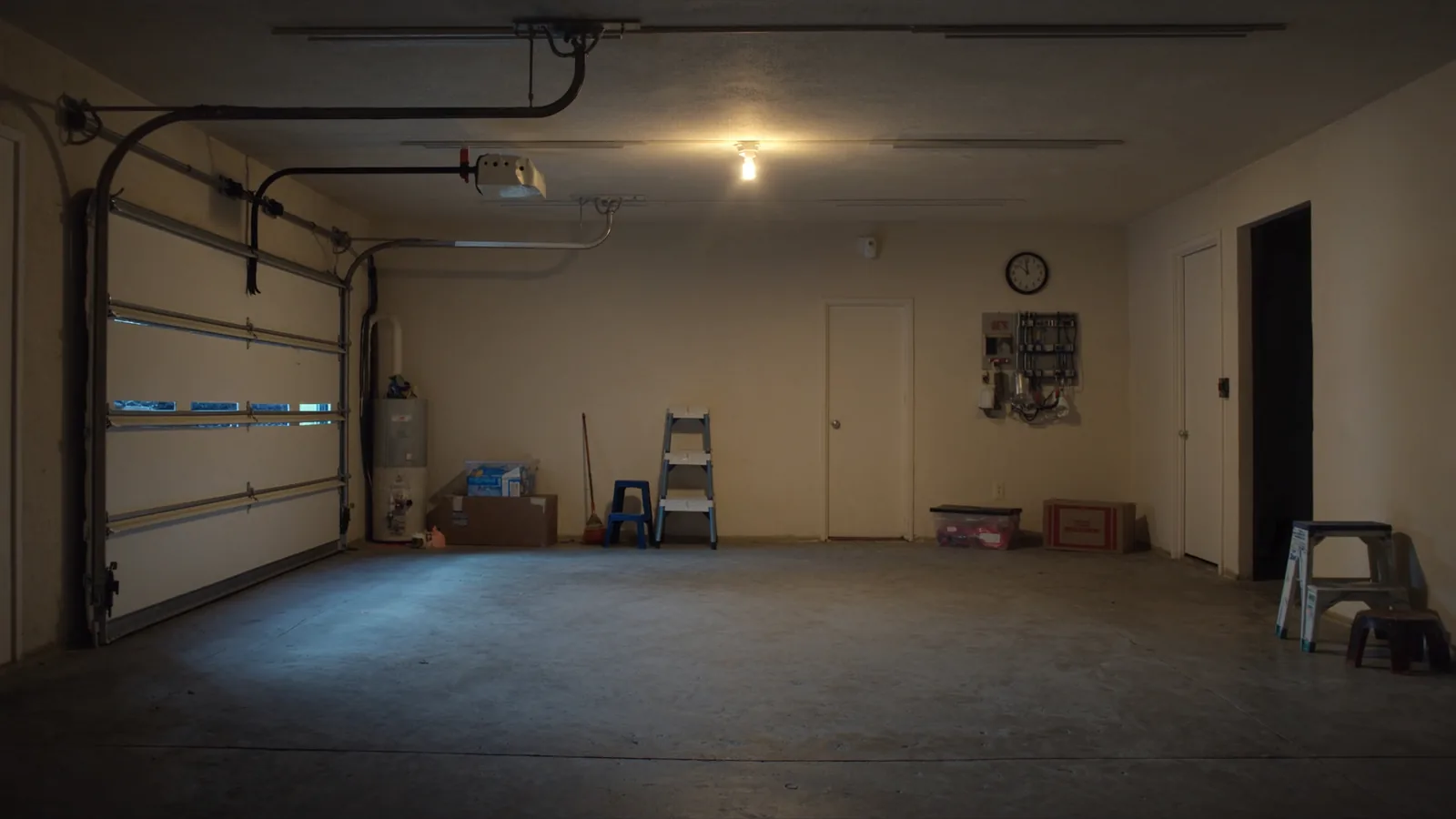 Tacoma detached garage before finishing — bare structure, no insulation, no utilities